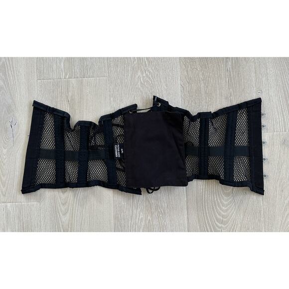 Alter Ego Lace Up Black Corset Waist Undercut Trainer Boned Mesh - Picture 8 of 11